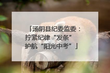 汤阴县纪委监委：拧紧纪律“发条” 护航“阳光中考”