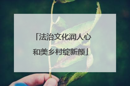 法治文化润人心 和美乡村绽新颜