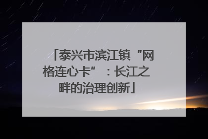 泰兴市滨江镇“网格连心卡”：长江之畔的治理创新