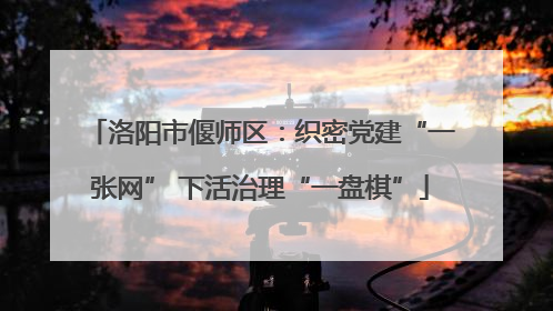 洛阳市偃师区：织密党建“一张网” 下活治理“一盘棋”