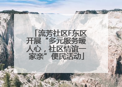 流芳社区F东区开展“多元服务暖人心，社区情谊一家亲”便民活动