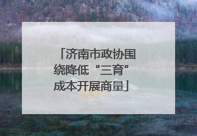 济南市政协围绕降低“三育”成本开展商量