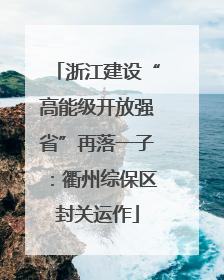 浙江建设“高能级开放强省”再落一子：衢州综保区封关运作