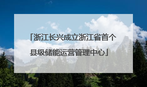 浙江长兴成立浙江省首个县级储能运营管理中心