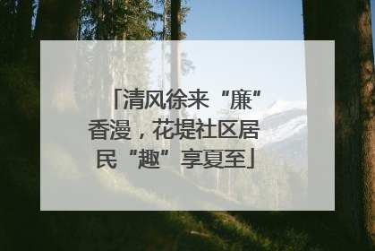 清风徐来“廉”香漫，花堤社区居民“趣”享夏至