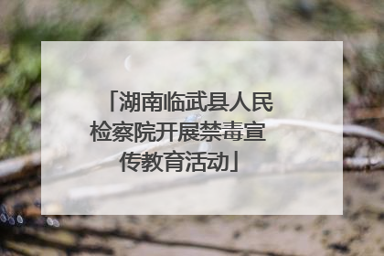 湖南临武县人民检察院开展禁毒宣传教育活动
