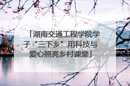 湖南交通工程学院学子“三下乡”用科技与爱心照亮乡村课堂
