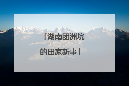湖南团洲垸的田家新事