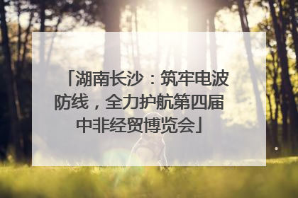 湖南长沙：筑牢电波防线，全力护航第四届中非经贸博览会