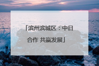 滨州滨城区：中日合作 共赢发展