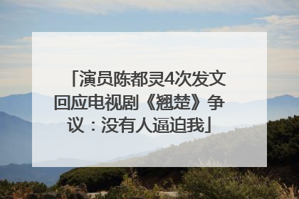 演员陈都灵4次发文回应电视剧《翘楚》争议：没有人逼迫我