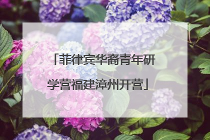 菲律宾华裔青年研学营福建漳州开营
