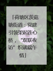 荷塘区茨菇塘街道：党建引领架起连心桥，“双联夜访”织就端午情