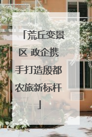 荒丘变景区 政企携手打造殷都农旅新标杆