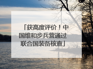 获高度评价！中国维和步兵营通过联合国装备核查