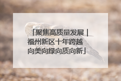 聚焦高质量发展｜福州新区十年跨越 向美向绿向质向新