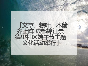 艾草、粽叶、木箭齐上阵 成都锦江崇德里社区端午节主题文化活动举行