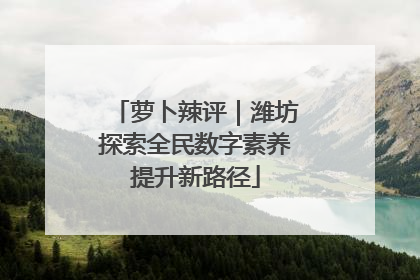 萝卜辣评｜潍坊探索全民数字素养提升新路径