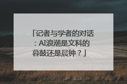 记者与学者的对话：AI浪潮是文科的暮鼓还是晨钟？