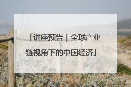 讲座预告｜全球产业链视角下的中国经济