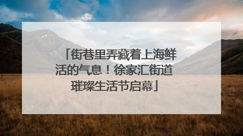 街巷里弄藏着上海鲜活的气息！徐家汇街道璀璨生活节启幕