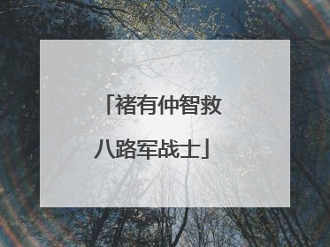褚有仲智救八路军战士