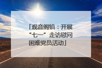 观音阁镇：开展“七一”走访慰问困难党员活动