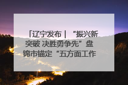 辽宁发布｜“振兴新突破 决胜勇争先”盘锦市锚定“五方面工作”力争全年地区生产总值增长5.5%左右