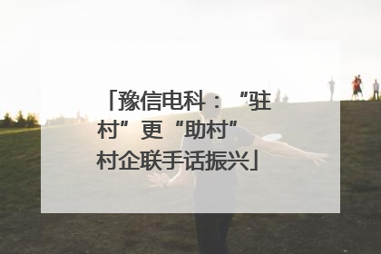 豫信电科：“驻村”更“助村” 村企联手话振兴