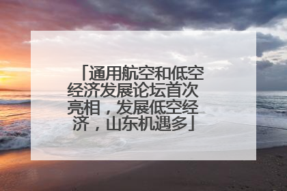 通用航空和低空经济发展论坛首次亮相，发展低空经济，山东机遇多