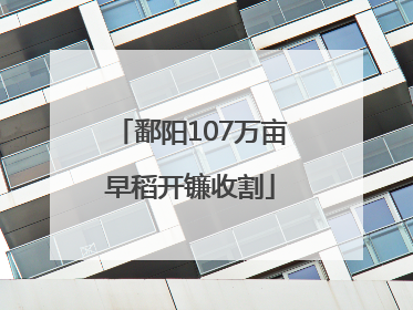 鄱阳107万亩早稻开镰收割