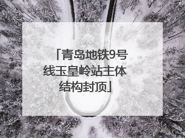 青岛地铁9号线玉皇岭站主体结构封顶