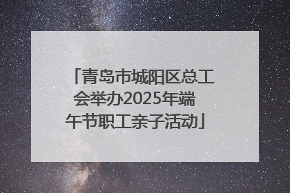 青岛市城阳区总工会举办2025年端午节职工亲子活动