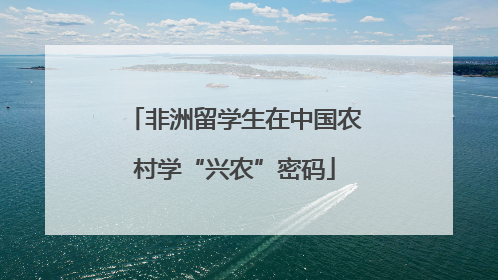 非洲留学生在中国农村学“兴农”密码