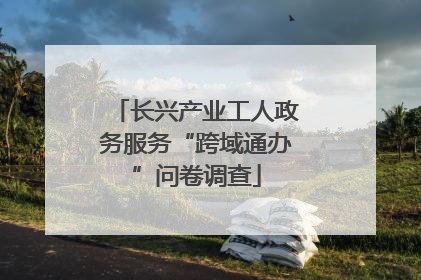 长兴产业工人政务服务“跨域通办”问卷调查