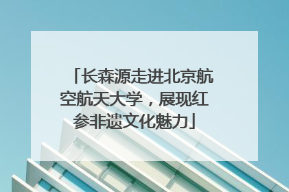 长森源走进北京航空航天大学，展现红参非遗文化魅力