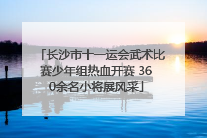 长沙市十一运会武术比赛少年组热血开赛 360余名小将展风采