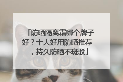 防晒隔离霜哪个牌子好？十大好用防晒推荐，持久防晒不斑驳