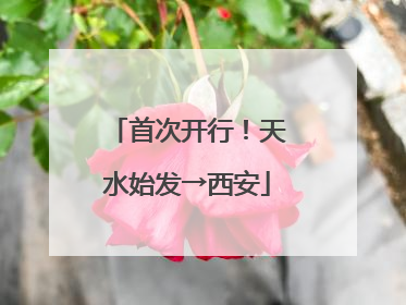 首次开行！天水始发→西安
