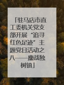 驻马店市直工委机关党支部开展“追寻红色足迹”主题党日活动之八——鏖战独树镇