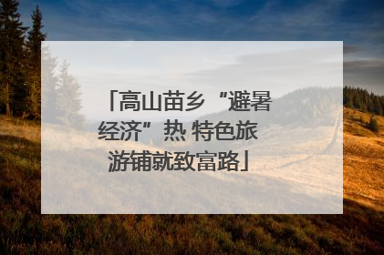 高山苗乡“避暑经济”热 特色旅游铺就致富路