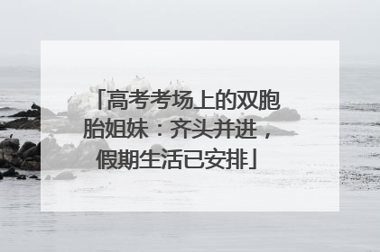 高考考场上的双胞胎姐妹：齐头并进，假期生活已安排