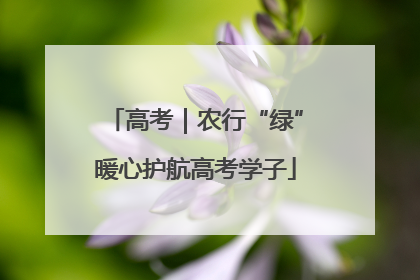 高考｜农行“绿”暖心护航高考学子