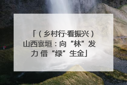 （乡村行·看振兴）山西襄垣：向“林”发力 借“绿”生金