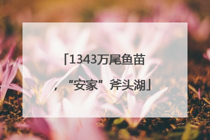 1343万尾鱼苗，“安家”斧头湖