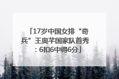 17岁中国女排“奇兵”王奥芊国家队首秀：6扣6中得6分