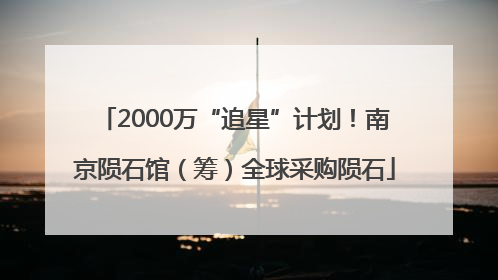 2000万“追星”计划！南京陨石馆（筹）全球采购陨石
