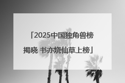 2025中国独角兽榜揭晓 书亦烧仙草上榜
