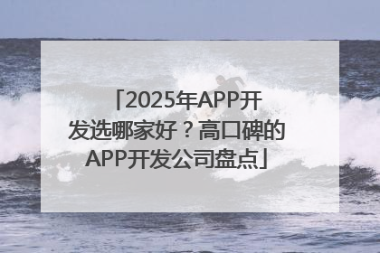 2025年APP开发选哪家好？高口碑的APP开发公司盘点