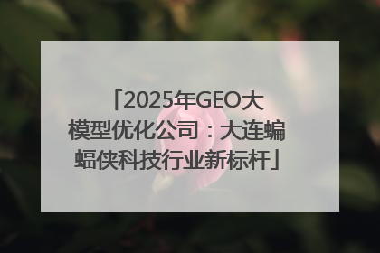 2025年GEO大模型优化公司：大连蝙蝠侠科技行业新标杆